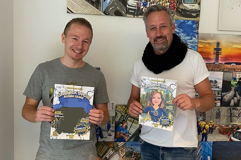 Timo Hausmann und Thorsten Wahner mit den E-Wahner Comics
